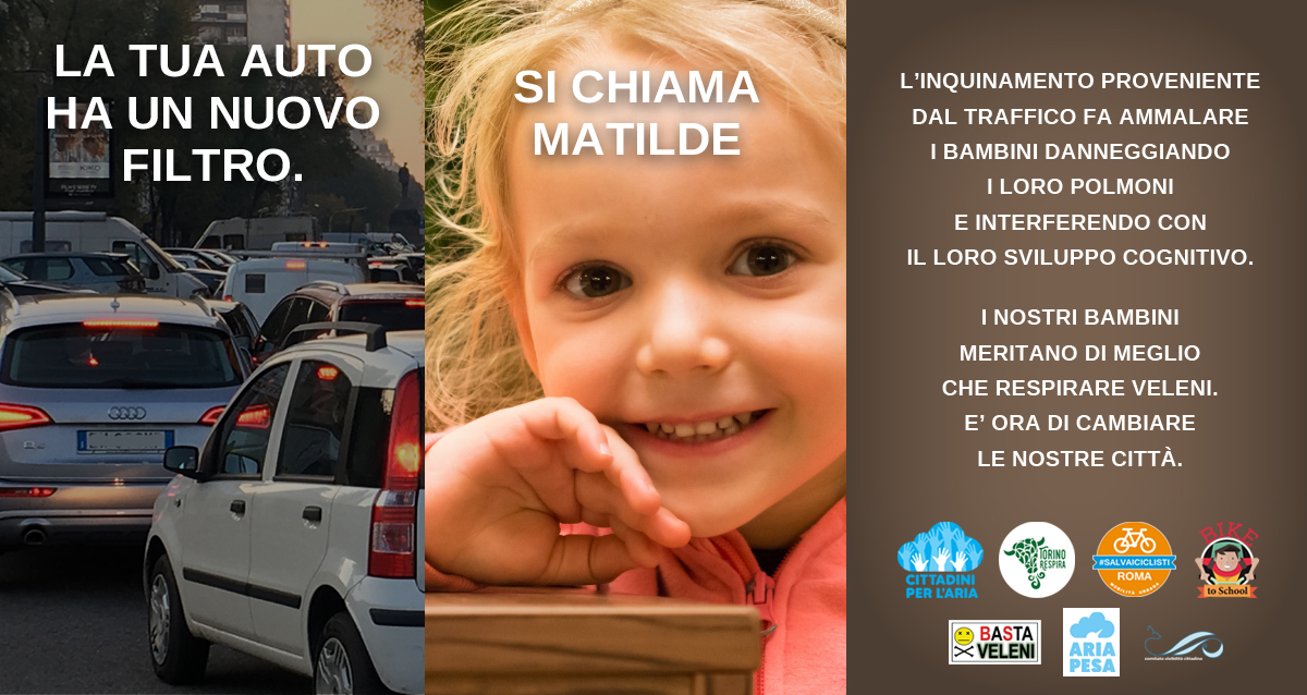 Giornata mondiale dell’infanzia: i bambini vittime dell’aria inquinata in città,  serve un nuovo modello di mobilità
